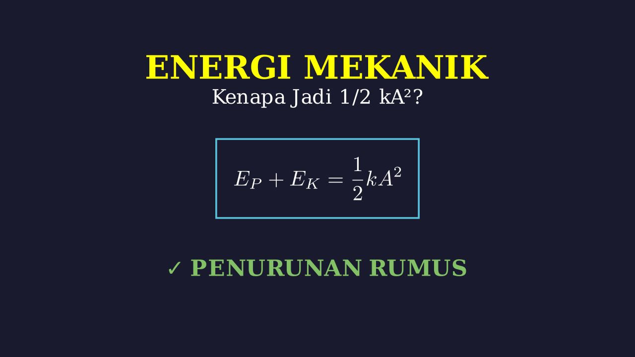 Konsep Energi Mekanik: Pembuktian Rumus 1/2 kA²