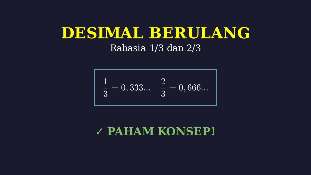 Desimal Berulang: 1/3 dan 2/3