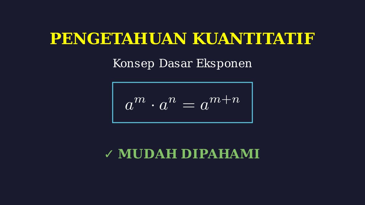 Eksponen: Konsep Dasar