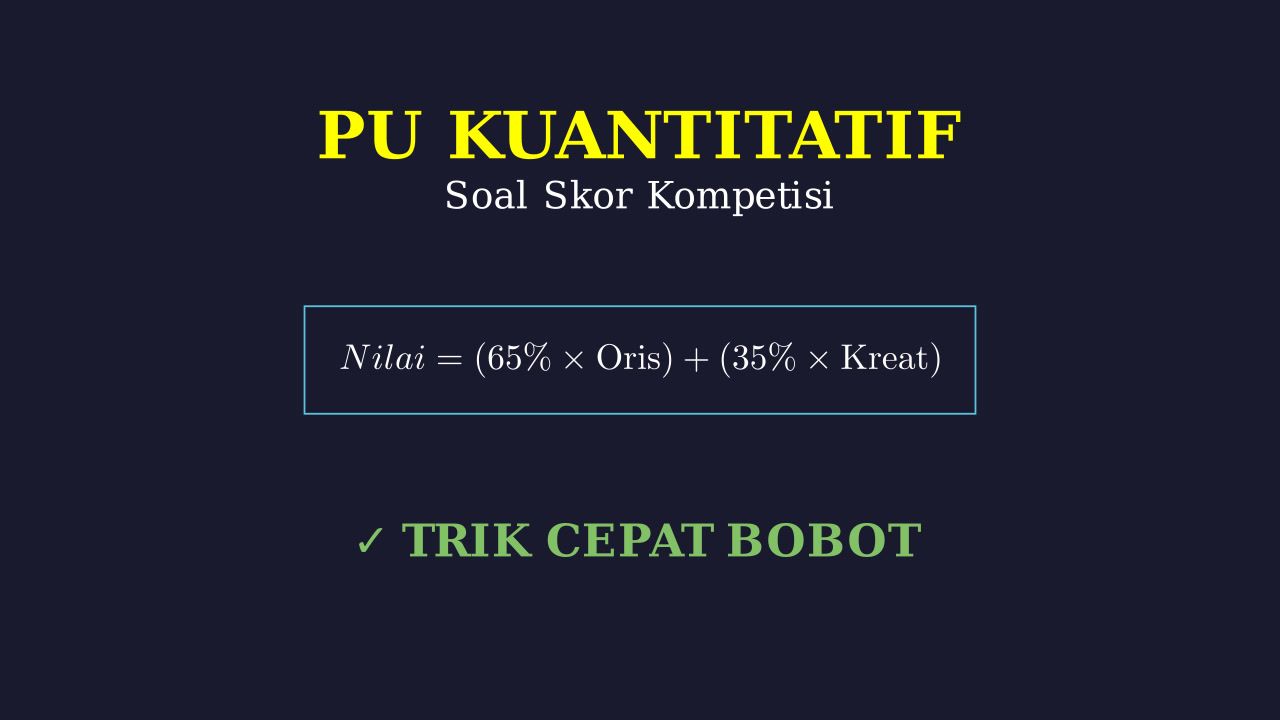 Menghitung Nilai Akhir Berdasarkan Bobot
