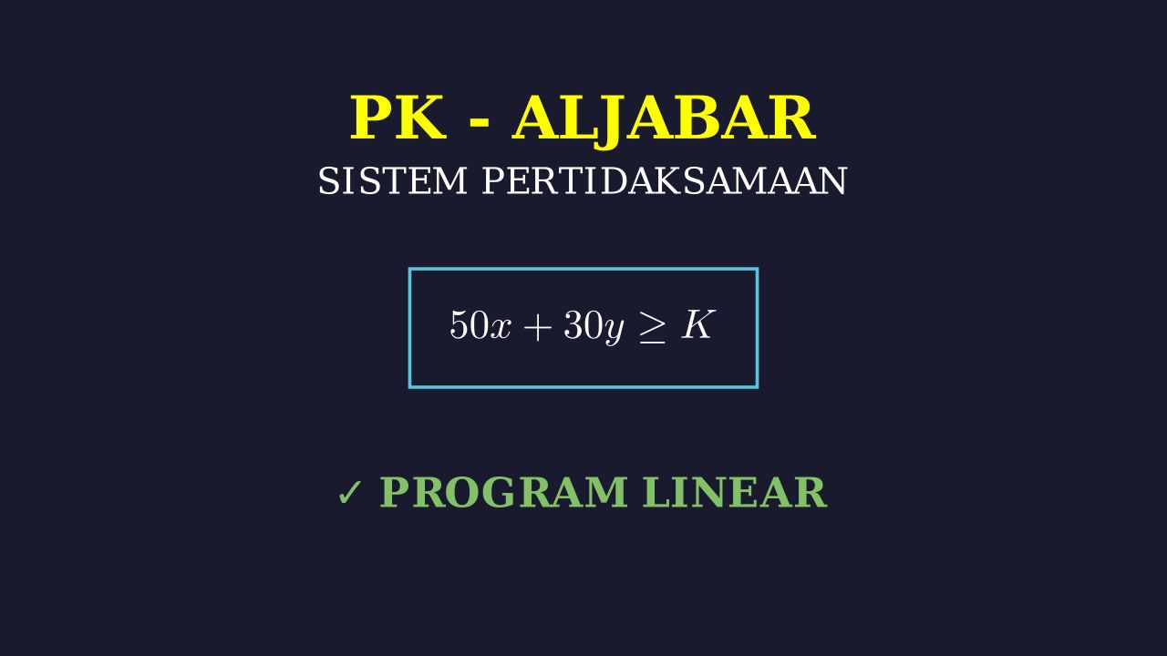 Program Linear: Optimasi Armada