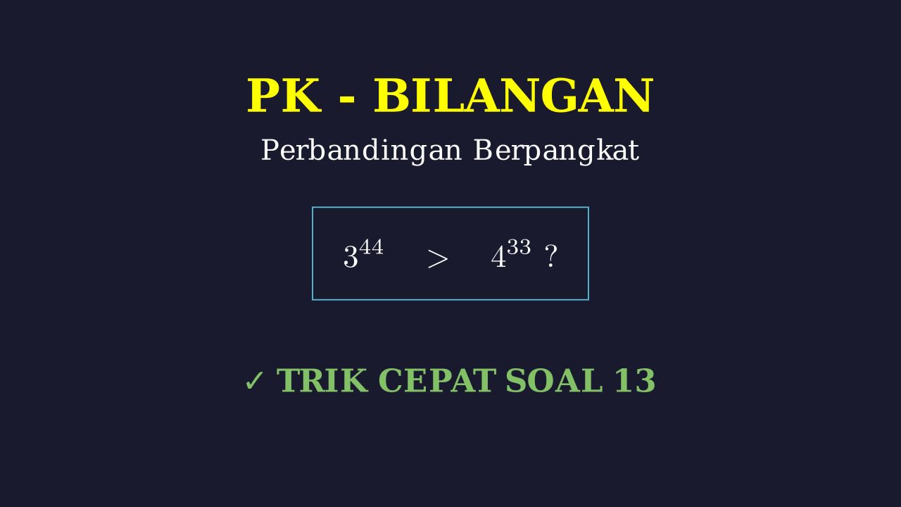 Perbandingan Bilangan Berpangkat