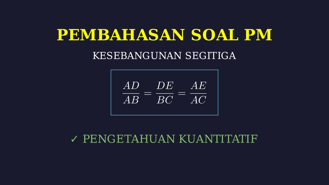 Penerapan Kesebangunan Segitiga