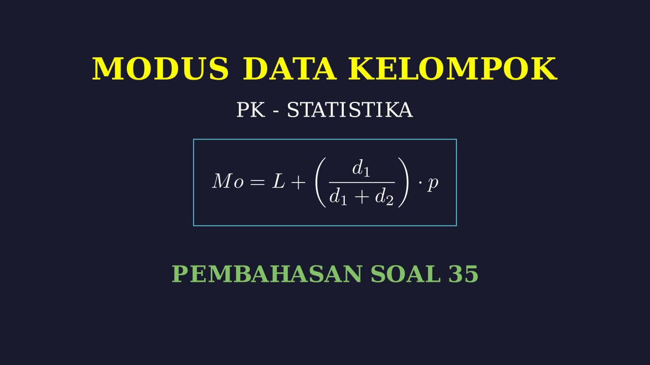 Menentukan Nilai Modus Data