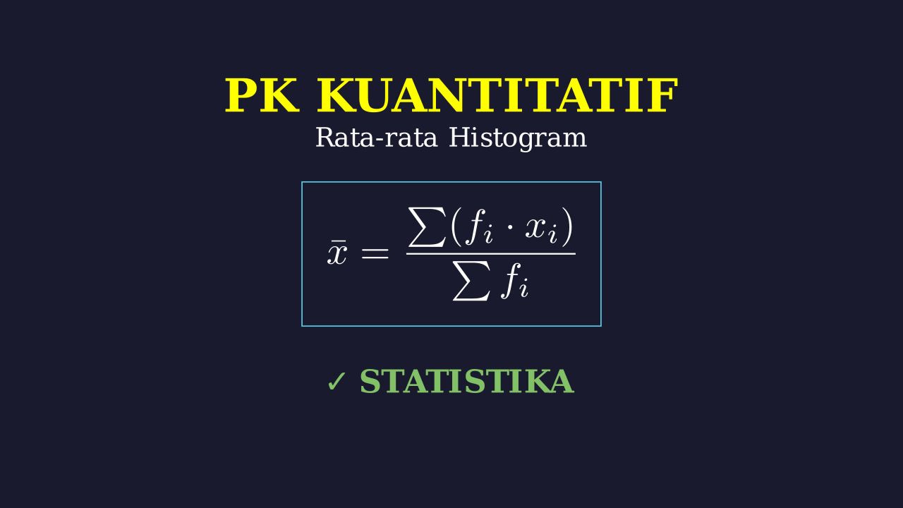 Menghitung Mean dari Histogram