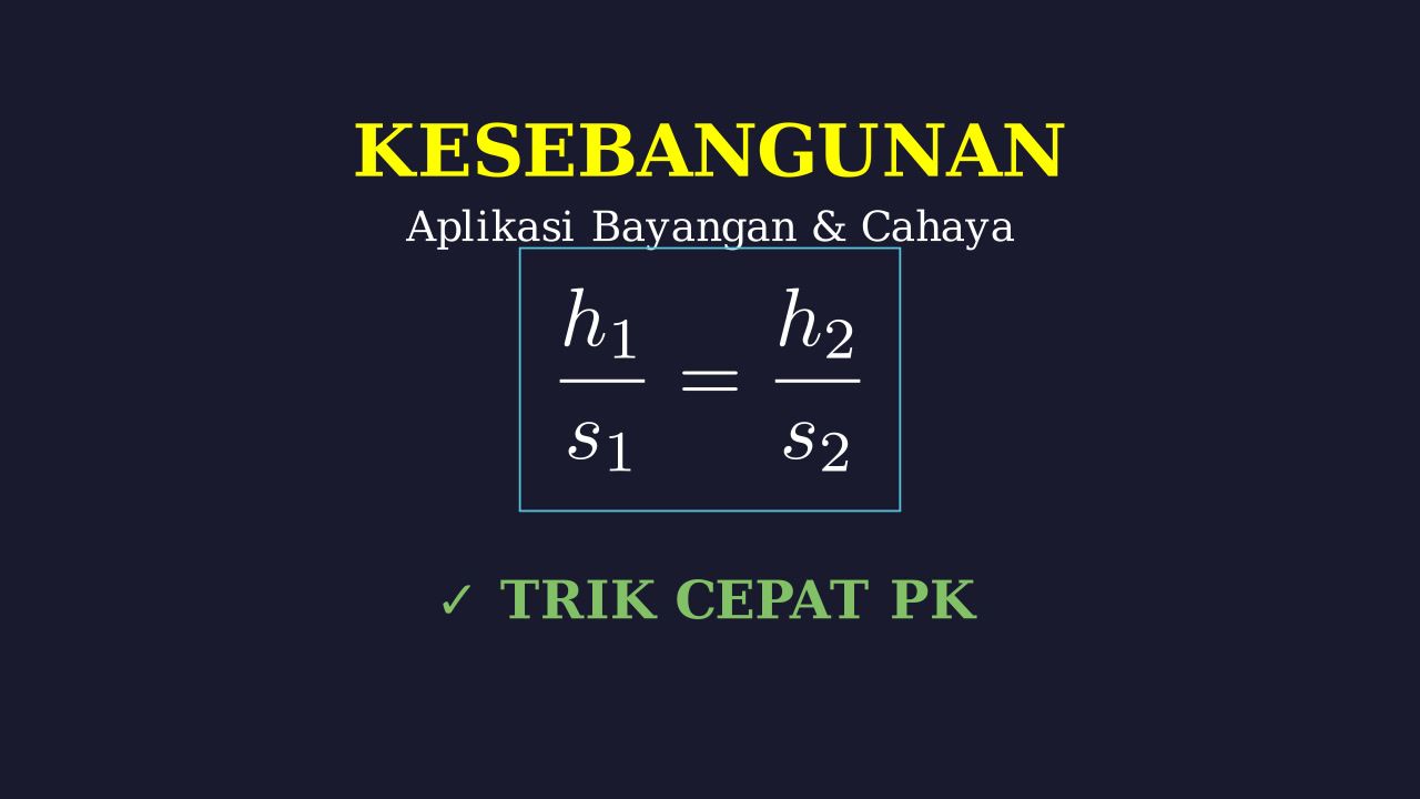 Kesebangunan Segitiga: Aplikasi Bayangan
