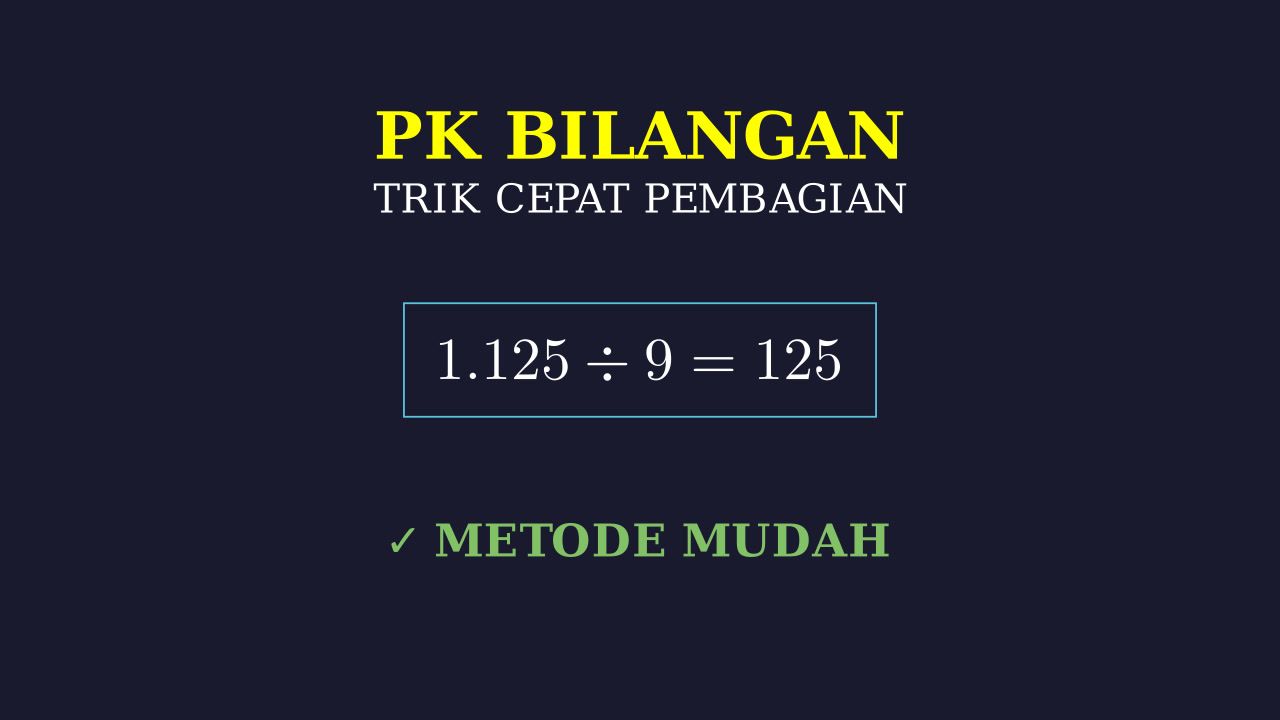 Cara Mudah Pembagian