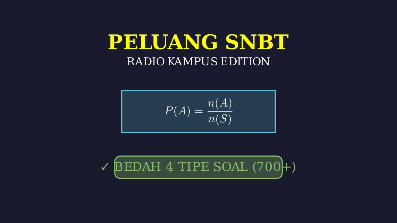 Bedah 4 Tipe Soal Peluang SNBT