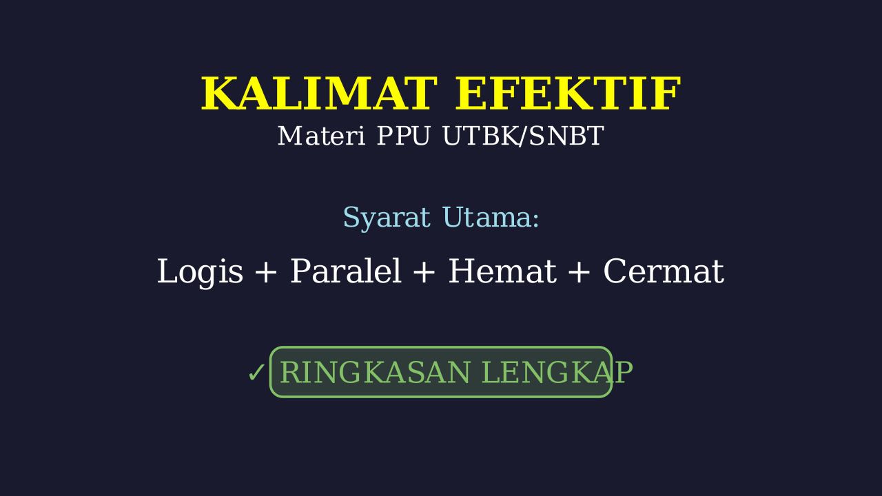 Memahami Kalimat Efektif