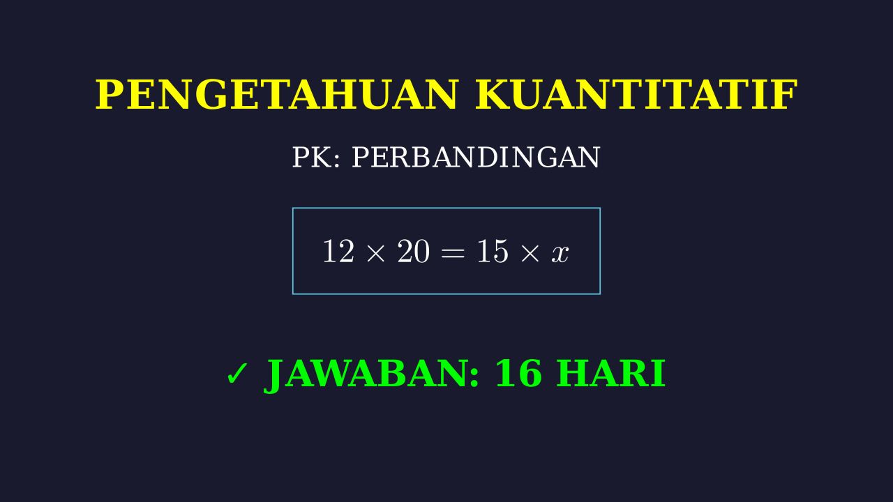Perbandingan Berbalik Nilai: Pekerja dan Waktu