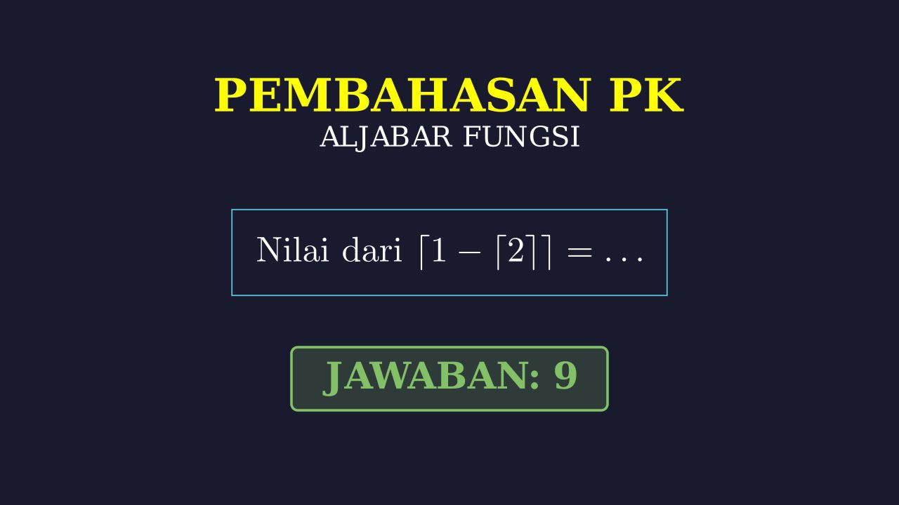 Operasi Fungsi Bilangan Bulat