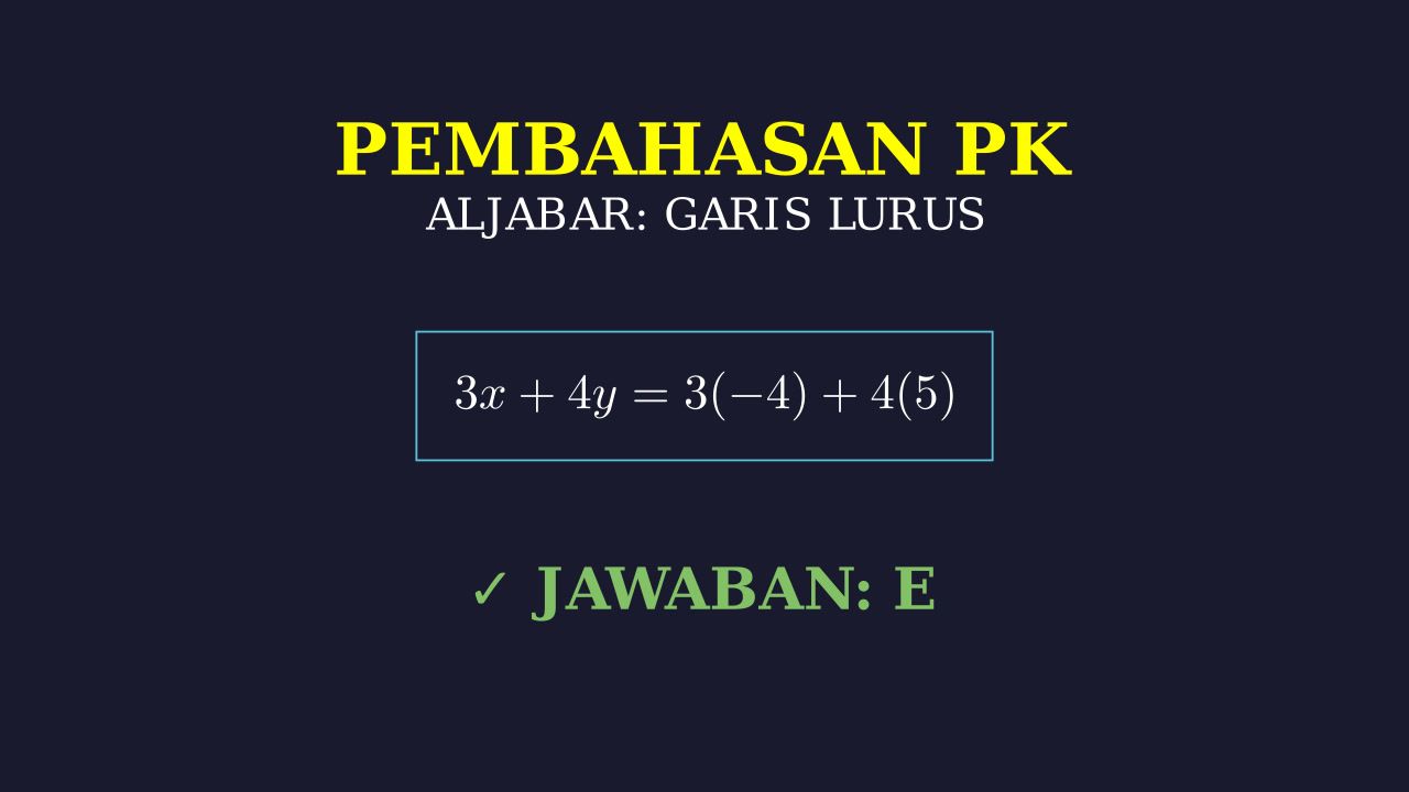 Persamaan Garis Lurus Sejajar