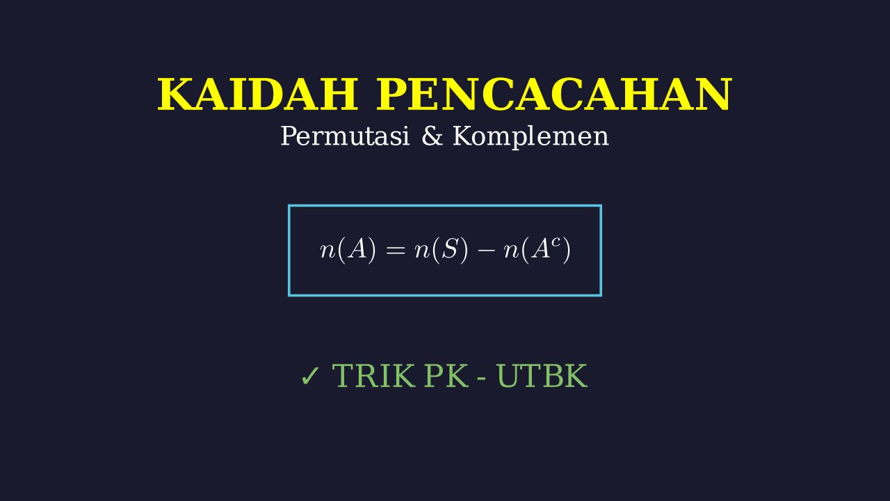 Permutasi dengan Syarat: Prinsip Komplemen