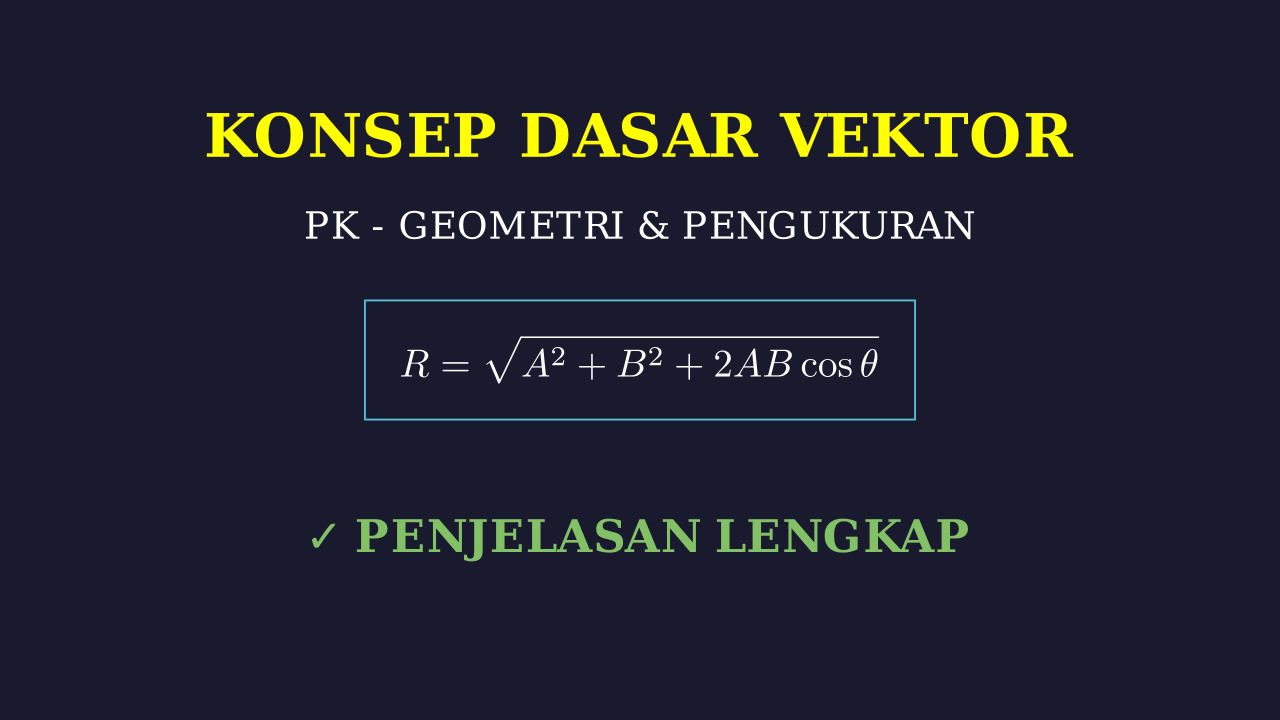 Konsep Dasar Vektor Fisika
