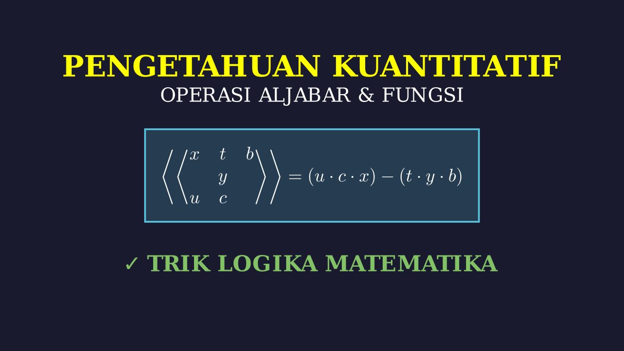 Operasi Bilangan: Notasi Simbol Unik