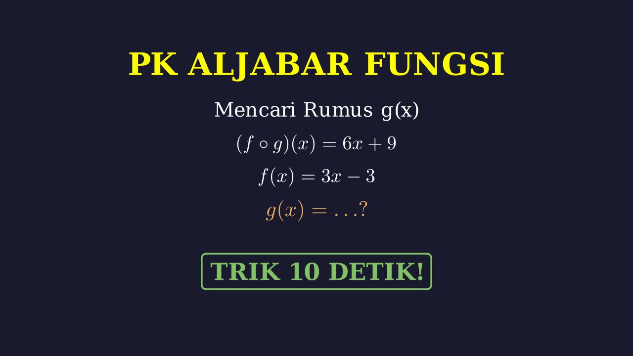 Fungsi Komposisi: Mencari g(x)