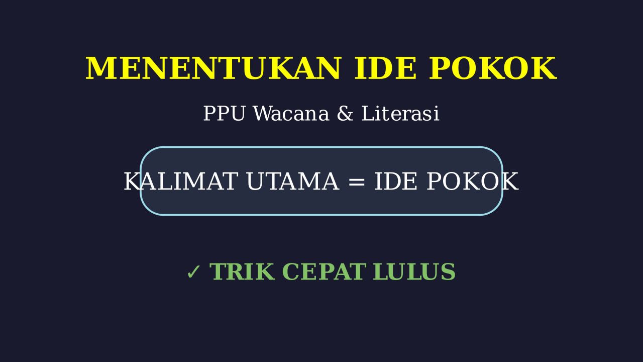 Menentukan Ide Pokok