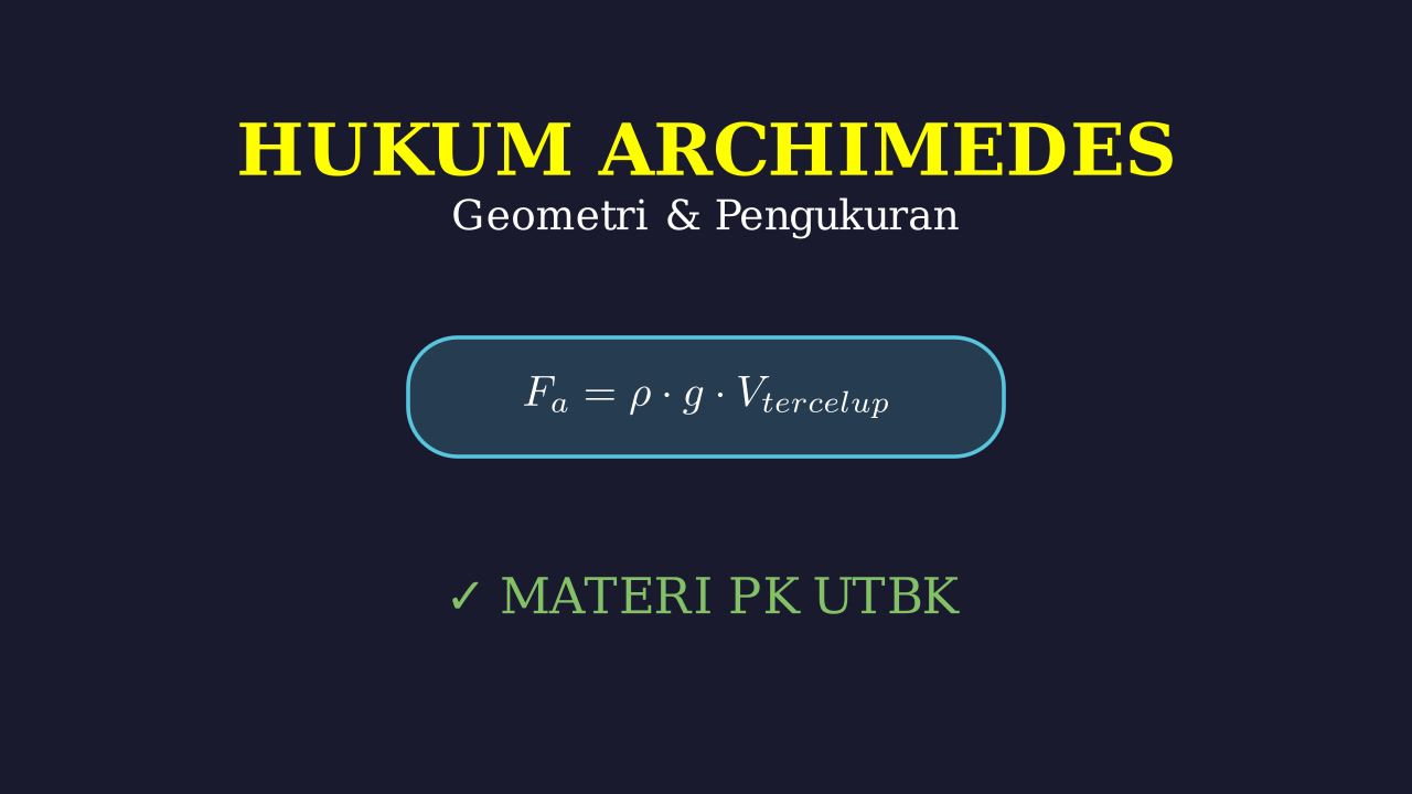 Hukum Archimedes: Konsep Gaya Apung