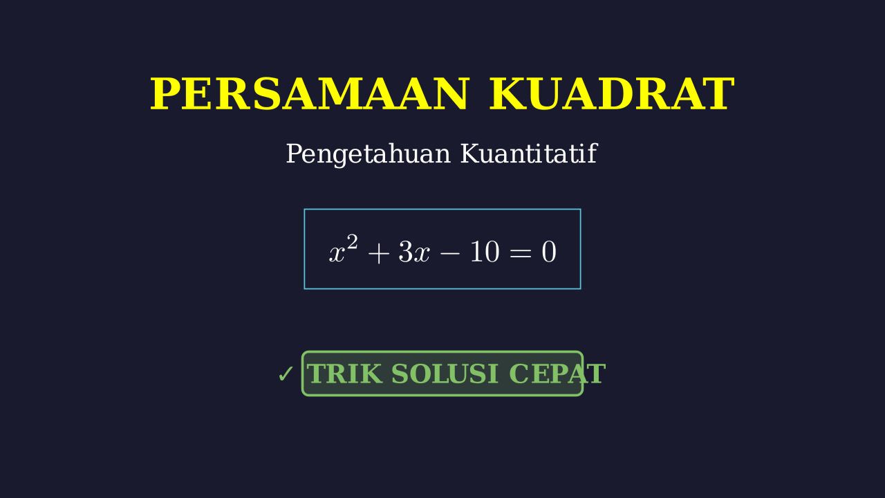 Menyelesaikan Persamaan Kuadrat