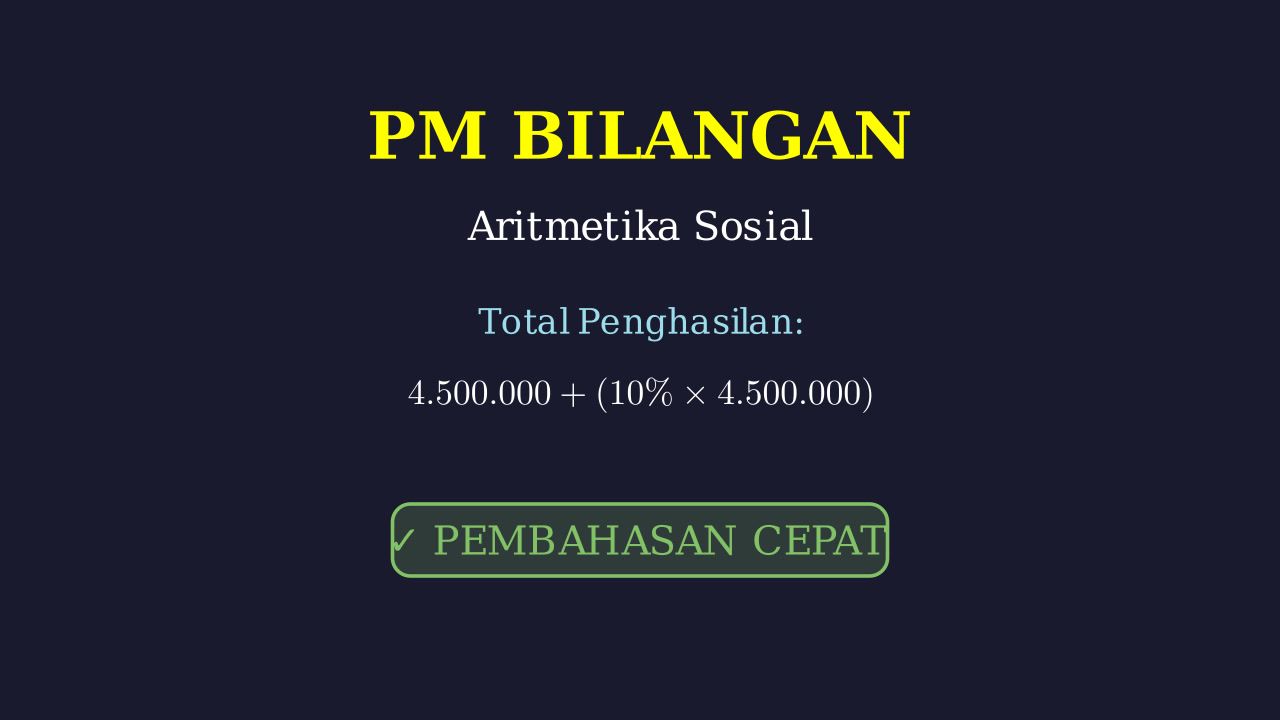 Soal Cerita: Menghitung Pendapatan