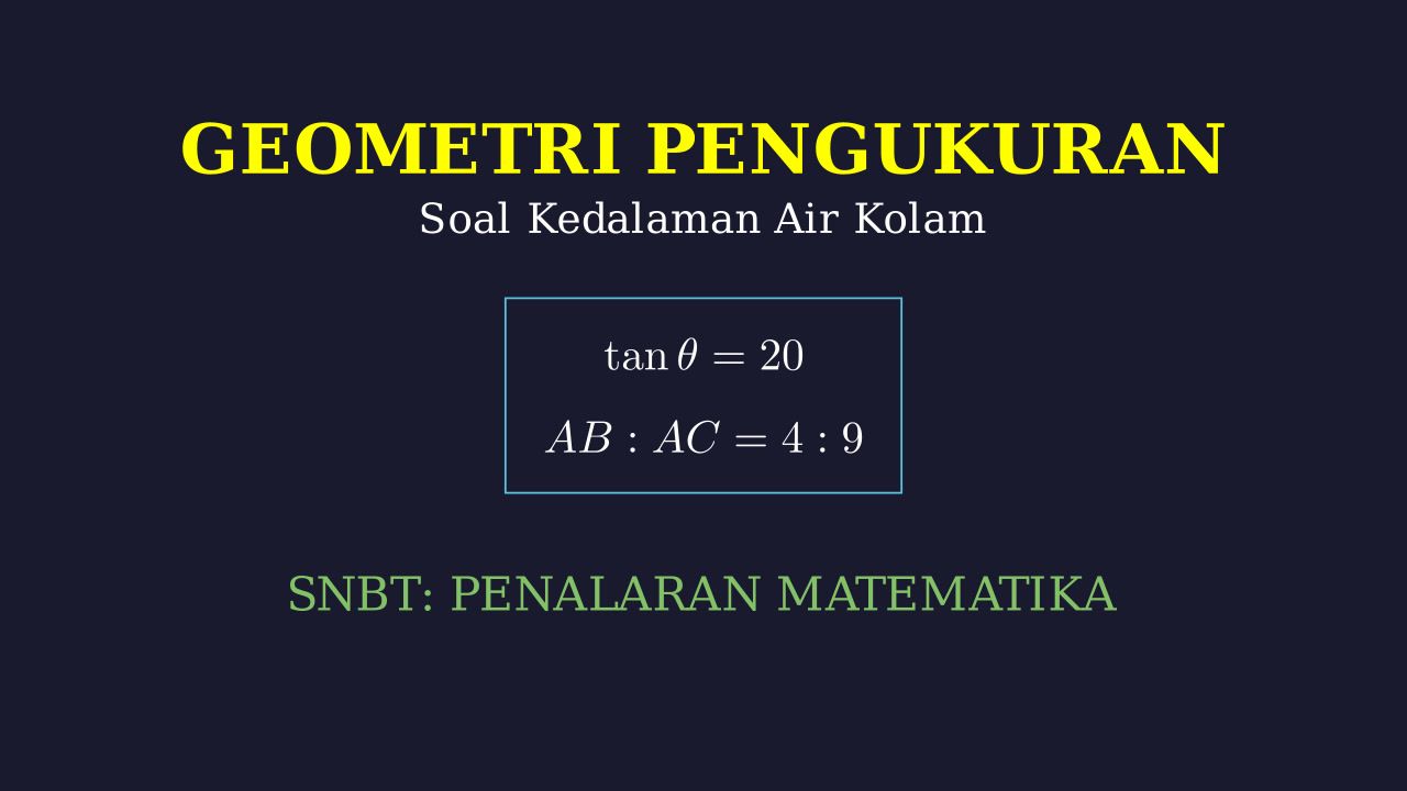 Geometri: Menghitung Kedalaman Kolam