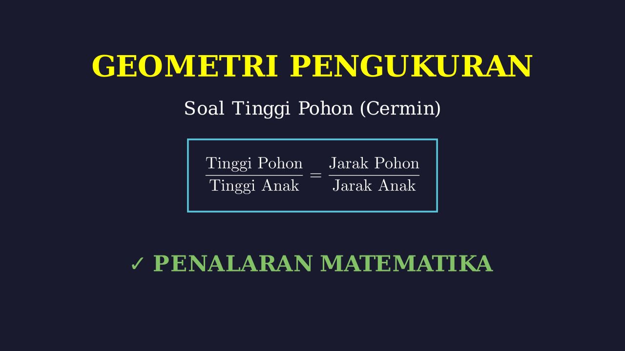 Menghitung Tinggi Pohon dengan Cermin