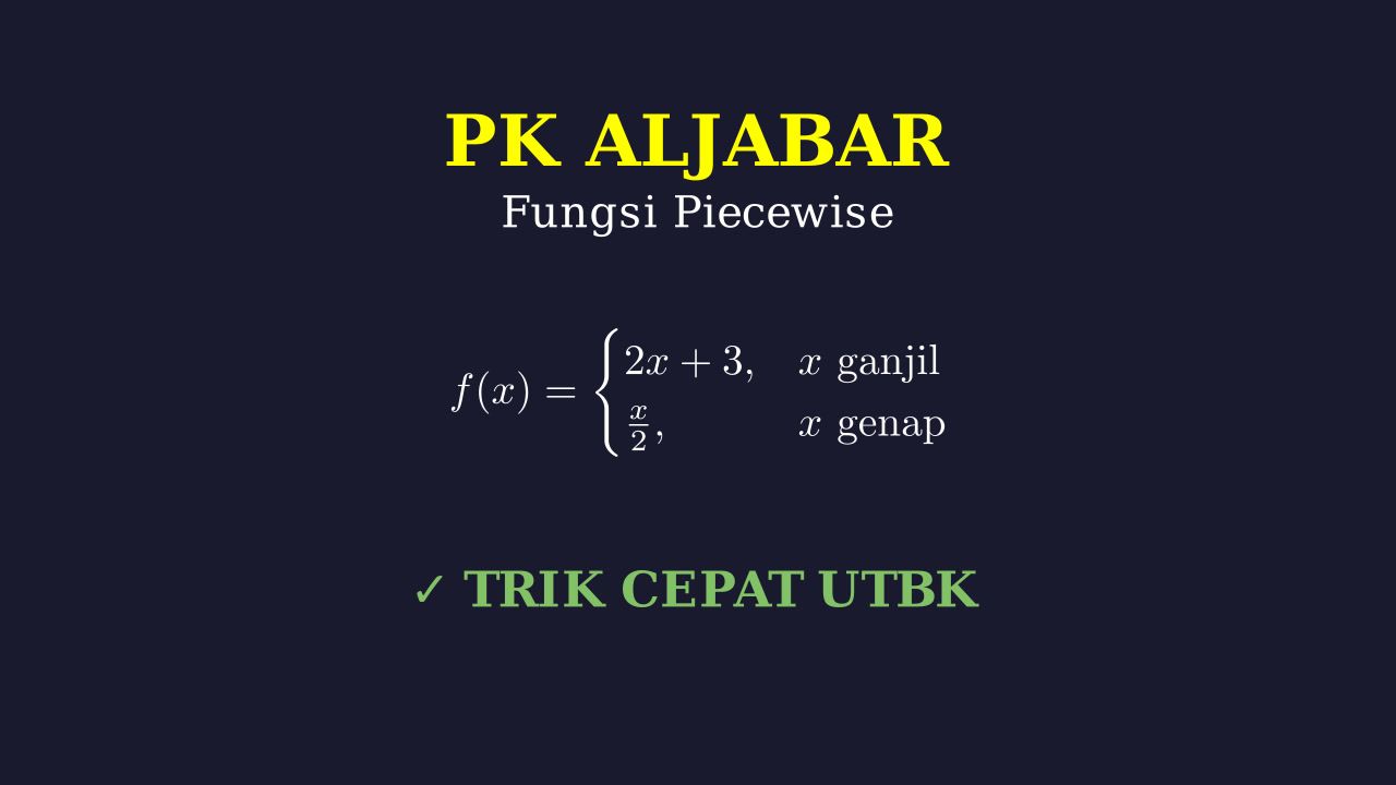 Fungsi Terdefinisi Sepotong-sepotong
