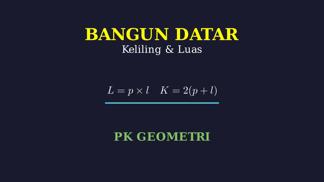 Rumus Keliling dan Luas Bangun Datar