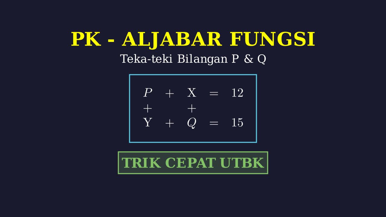 Teka-Teki Aritmetika: Mencari Nilai P dan Q