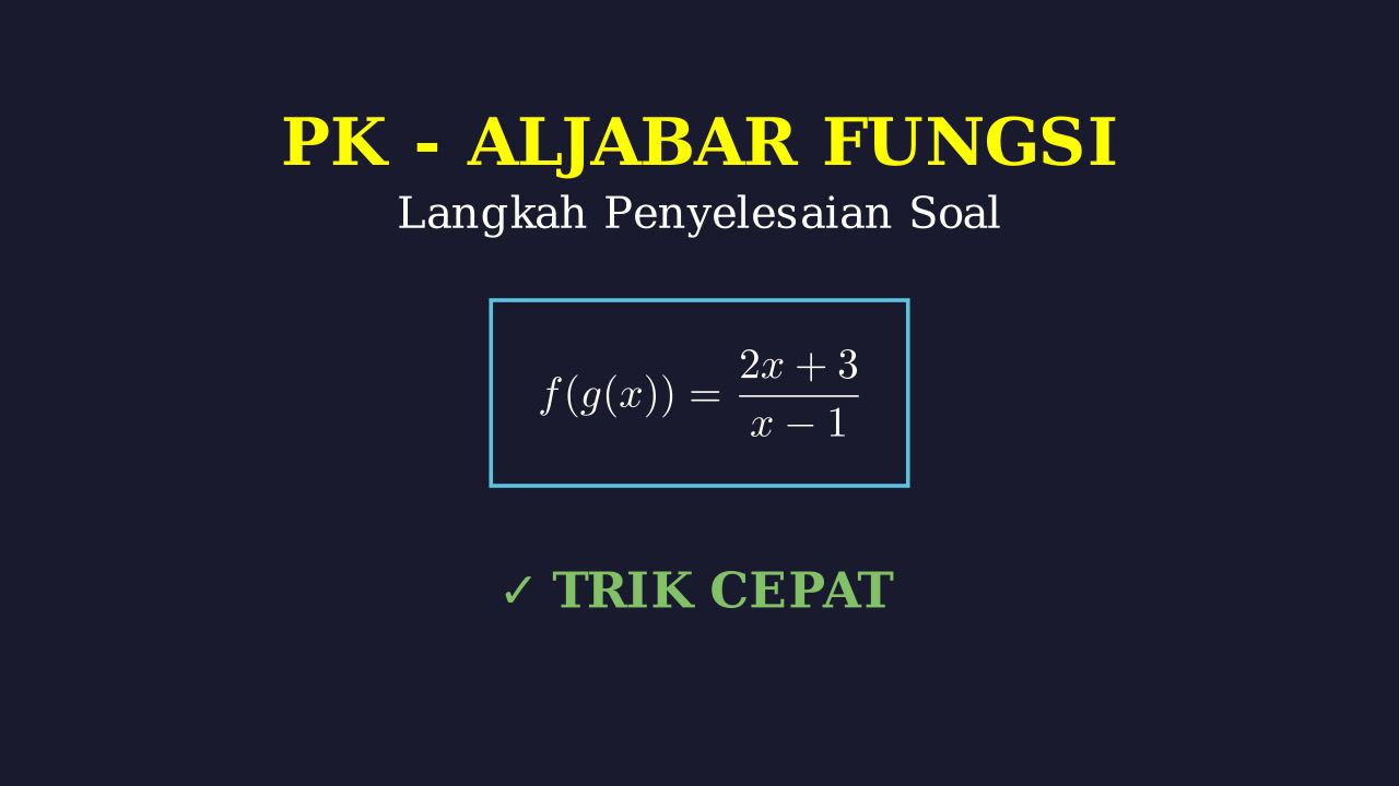 Langkah-Langkah Penyelesaian Soal