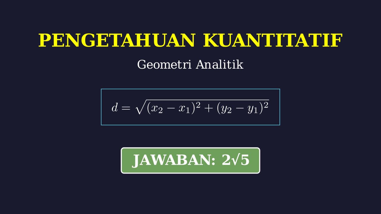Menghitung Panjang Garis: Geometri Analitik
