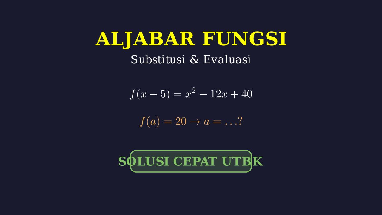 Substitusi dan Evaluasi Fungsi Kuadrat