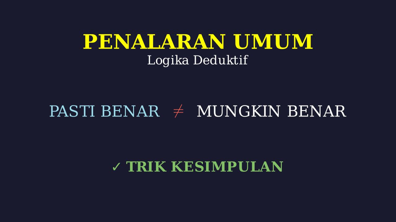 Logika Kesimpulan: Pasti vs Mungkin Benar