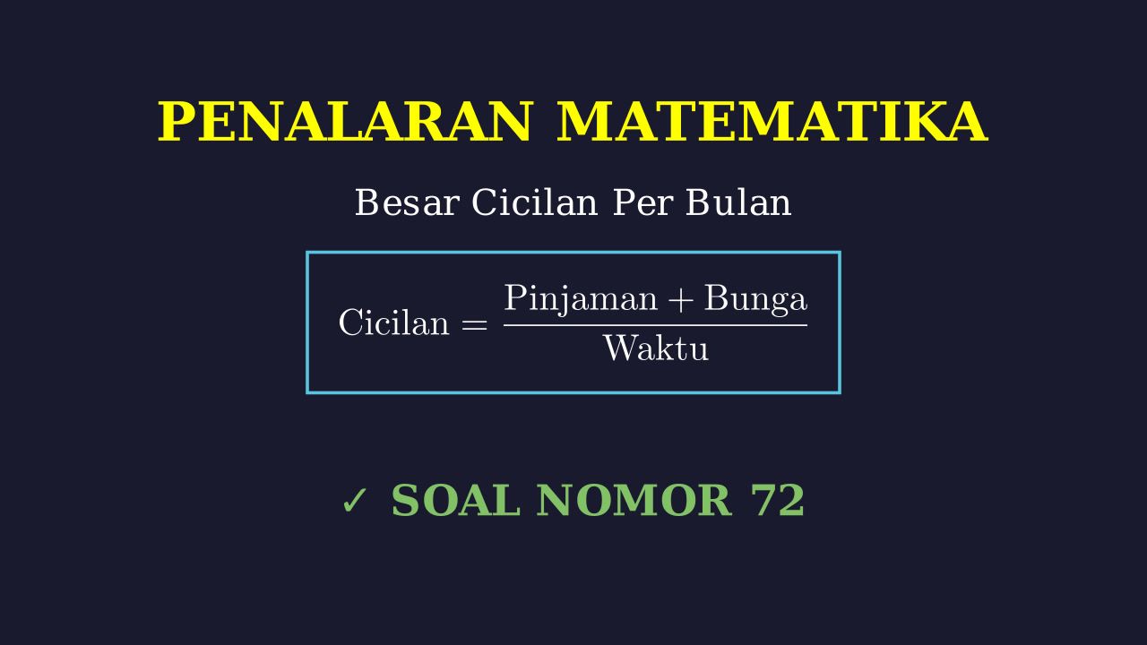 Menghitung Cicilan Per Bulan