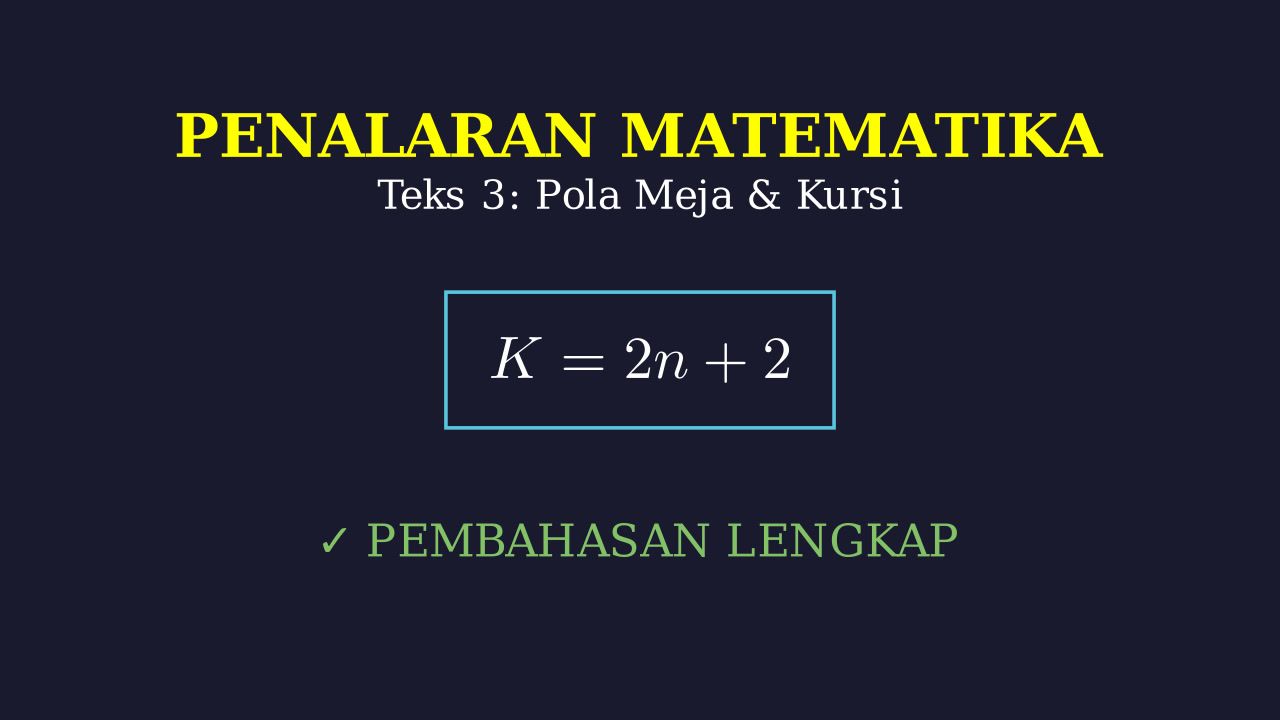 Soal Cerita: Meja dan Kursi