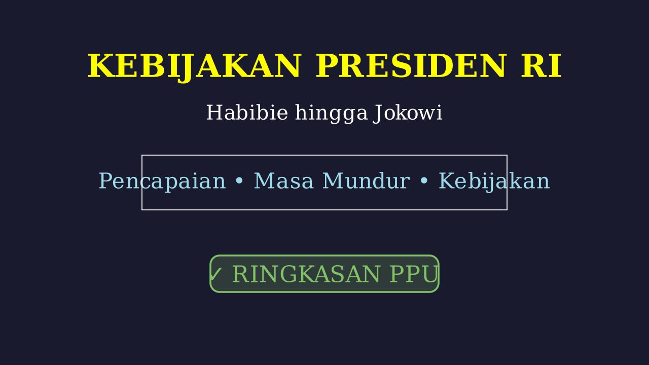 Rekam Jejak 5 Presiden: Habibie hingga Jokowi