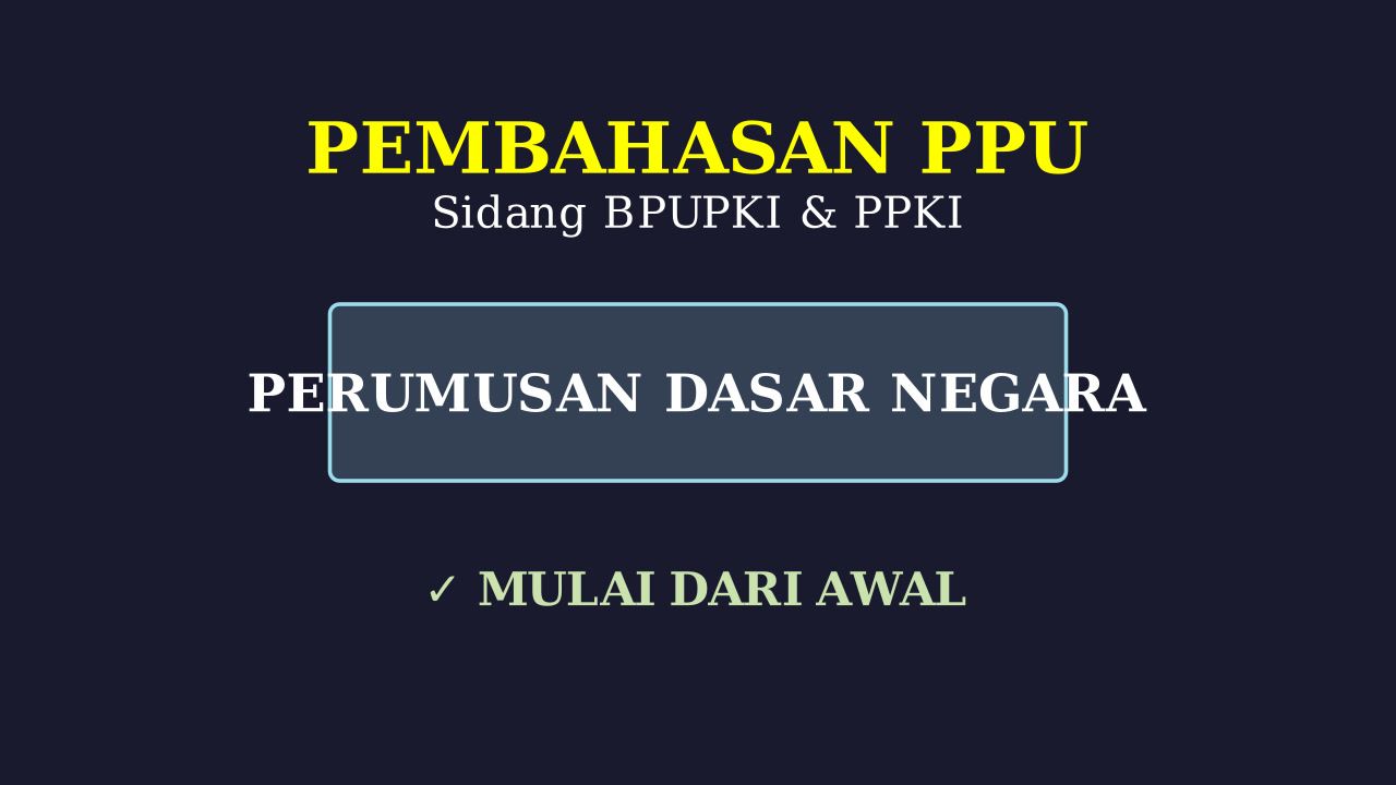 Sidang BPUPKI dan PPKI: Persiapan Kemerdekaan