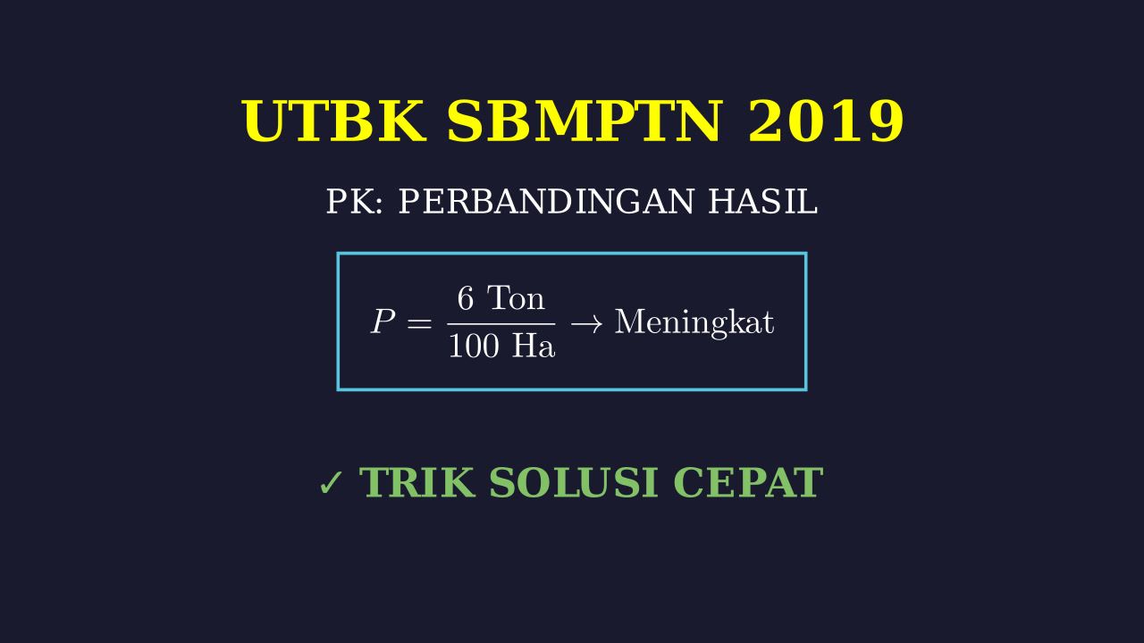 Produktivitas Kebun Sawit: Soal UTBK