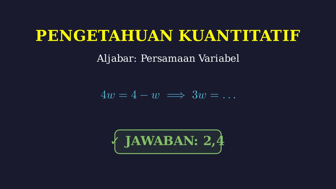 Menyelesaikan Persamaan Aljabar