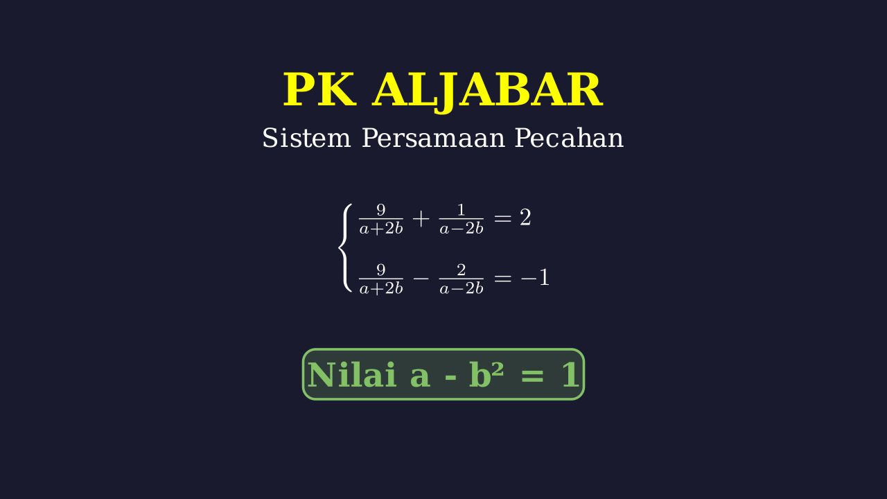 Menyelesaikan Sistem Persamaan Aljabar