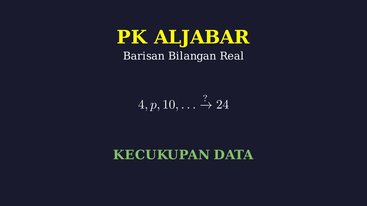 Kecukupan Data: Barisan Bilangan