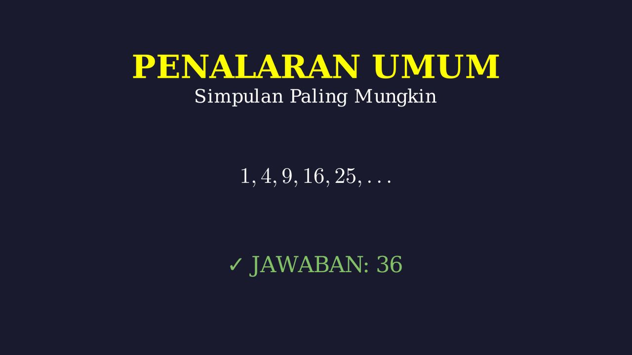 Penalaran Umum: Kesimpulan Paling Mungkin