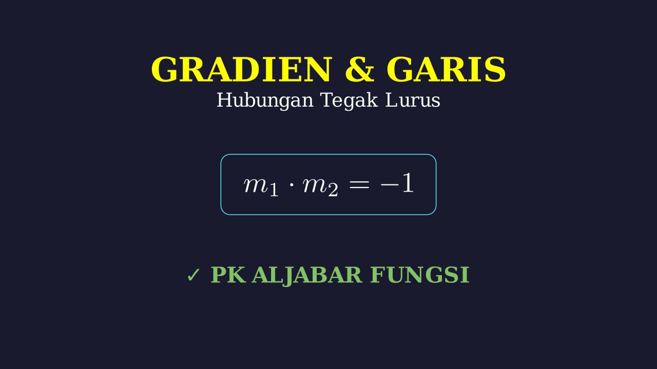 Gradien: Hubungan Garis Tegak Lurus