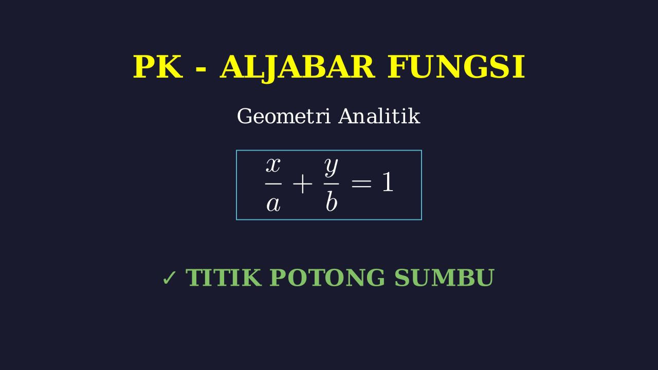 Persamaan Garis Lurus: Titik Potong & Sifat Bilangan