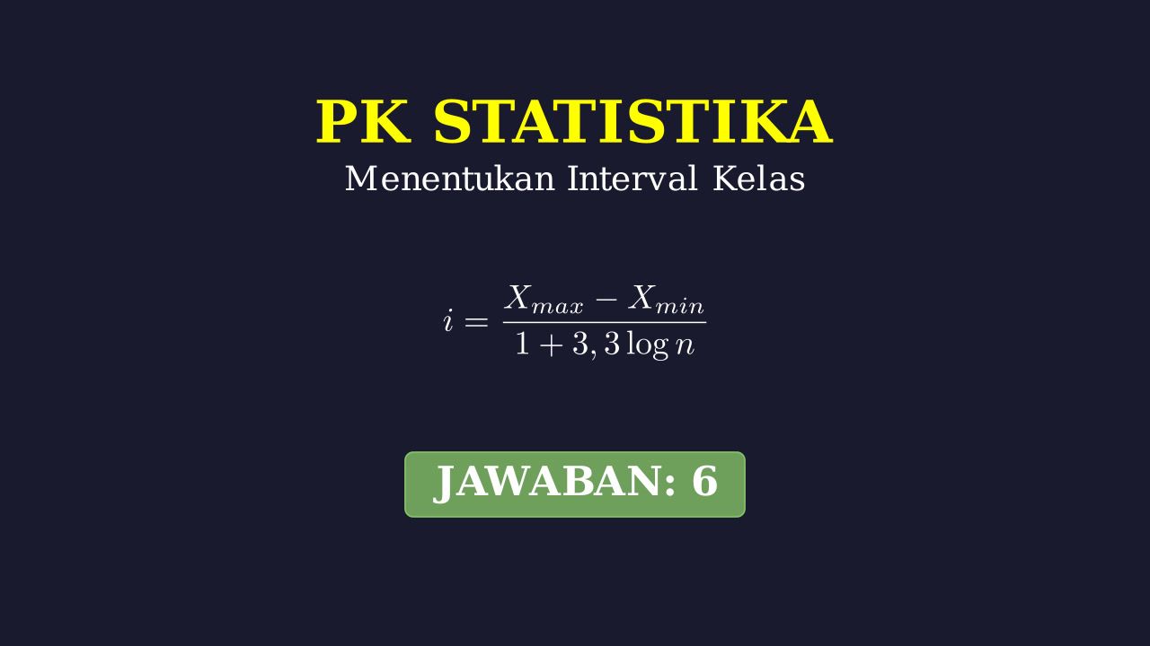 Menghitung Interval Kelas Data Statistik