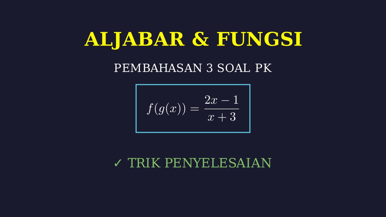 Penyelesaian 3 Soal Matematika