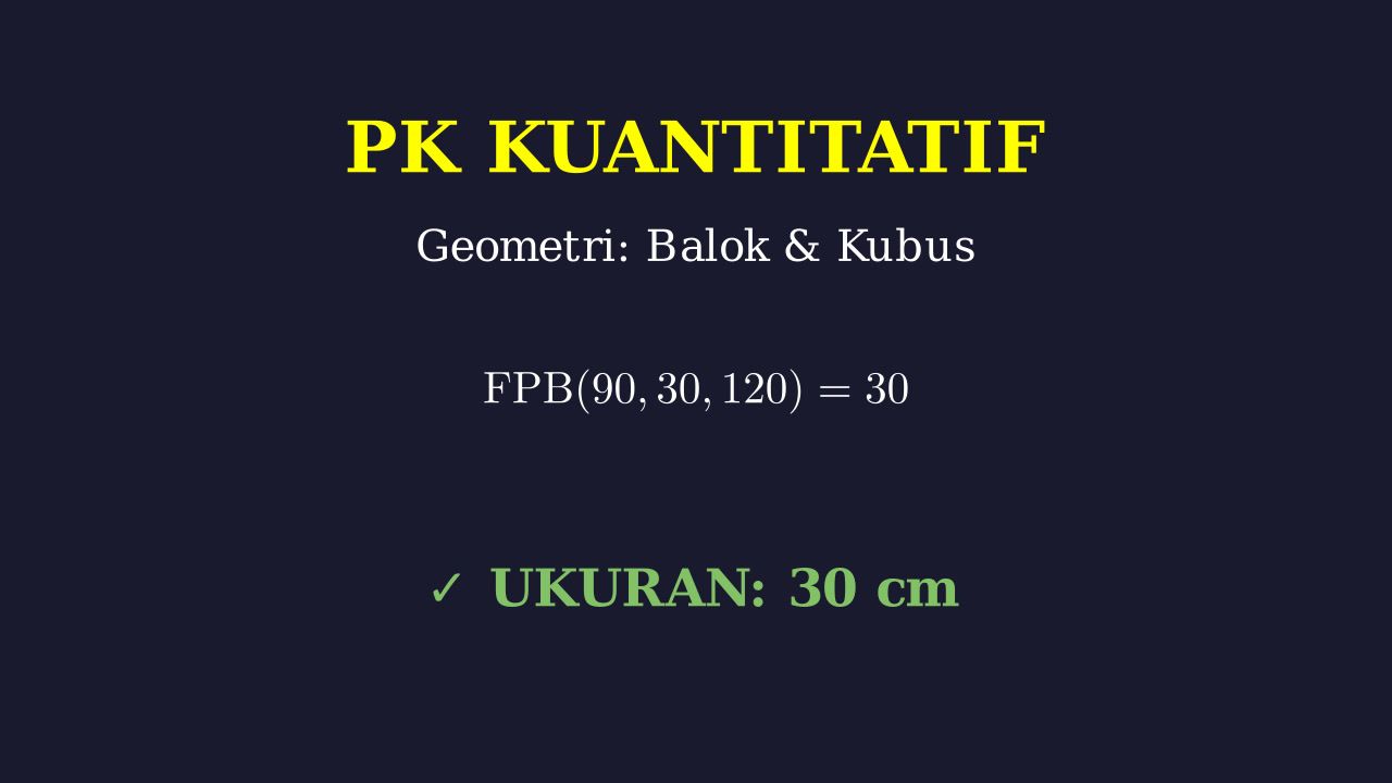 Menentukan Ukuran Terbesar Potongan Balok