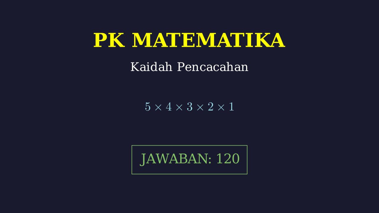 Kaidah Pencacahan: Susunan Angka Berbeda