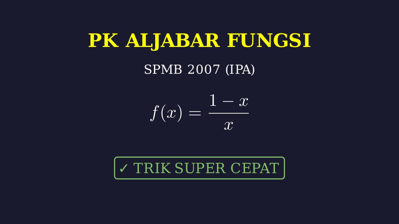 Pembahasan Soal Fungsi SPMB