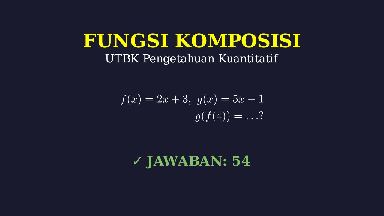 Menghitung Nilai Fungsi Komposisi